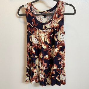Vera Wang tiered floral tank top XS